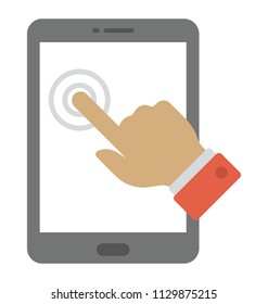 
A smart device with touchscreen, mobile marketing

