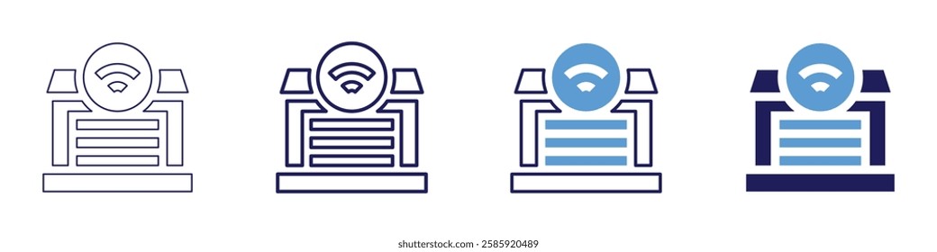 Smart devices icon in 4 different styles. Thin Line, Line, Bold Line, Duotone. Duotone style. Editable stroke.