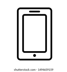 Smart Devices icon. line style  Phone icon, and mobile phone. Smart vector electronic device isolated on white background. 