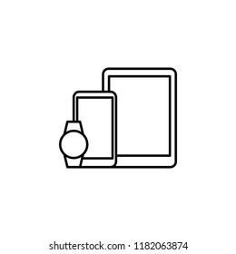 Smart devices phone watch  icon. Element of artificial intelligence icon for mobile concept and web apps. Thin line Smart devices phone watch  icon can be used for web and mobile on white background