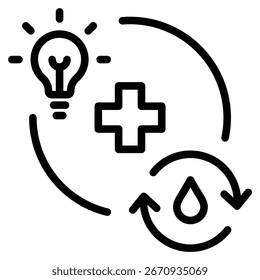 Intelligente Dialysesysteme Symbolzeile Vektorgrafik