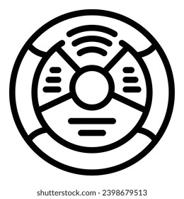 Smart digital assistant icon outline vector. Interactive command artificial intelligence helper. Automation digital system