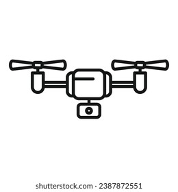 Smart digital drone icon outline vector. Land video toy. Mobile smart