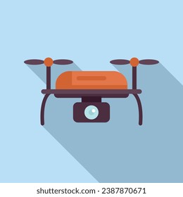 Smart digital map icon flat vector. Land aircraft. Secure aerial