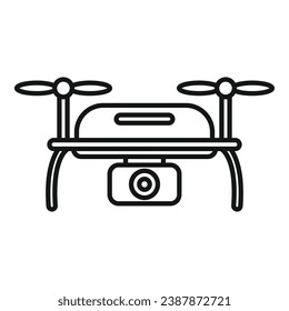 Smart digital map icon outline vector. Land aircraft. Secure aerial