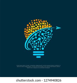 smart Digital pixel logo design template. creative sign. Universal vector icon. Vector