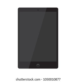 Icono de mesa digital inteligente con icono de pantalla negra en elemento de interfaz de diseño plano para App ui ux Web eps 10 Vector aislado sobre fondo blanco