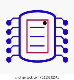 Smart digital technology symbol
