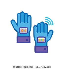 Smart Digital Weighted Resistance Trainer Icon. Design of Fitness and Gym Icons.