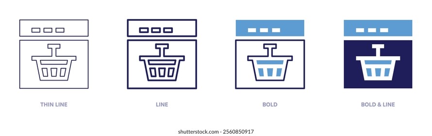 Smart discounts icon in 4 different styles. Thin Line, Line, Bold, and Bold Line. Duotone style. Editable stroke.