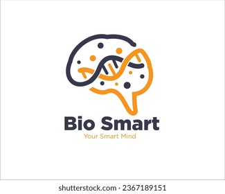 smart dna mind logo designs for medical service