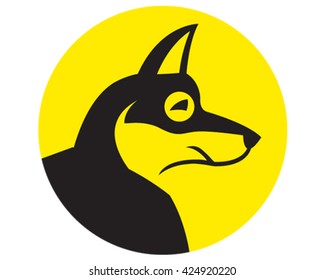 Smart Dog Icon. Vector Illustration.