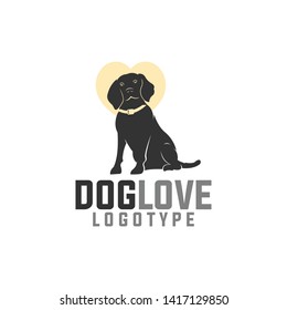 smart dog sitting vector illustrationn for dogy company