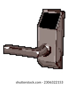 vector retro de arte de píxel de juego de controlador de puerta inteligente. manija de puerta inteligente. ilustración vintage antigua