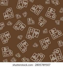 Smart door Handle trendy vector illustration in flat style ravishing background.eps