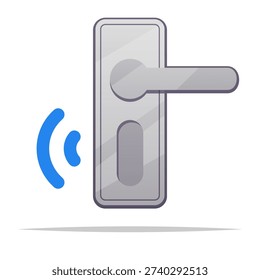 Smart door handle vector isolated illustration