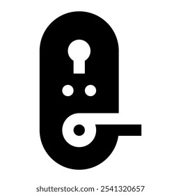 Smart door icon. smart door, smart home, door, lock, safety, home, security, electronic, device, technology. Vector icon illustration