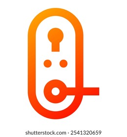 Smart door icon. smart door, smart home, door, lock, safety, home, security, electronic, device, technology. Vector icon illustration