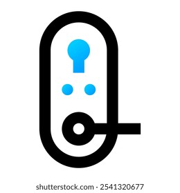 Smart door icon. smart door, smart home, door, lock, safety, home, security, electronic, device, technology. Vector icon illustration