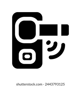 smart door icon. vector glyph icon for your website, mobile, presentation, and logo design.
