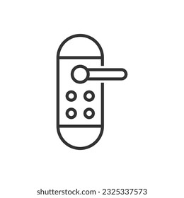 Smart Door knob icon - password security knob icon