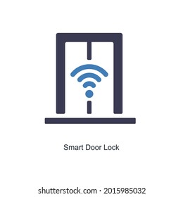 Smart door Lock Icon  Concept