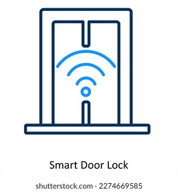 smart door lock icon concept