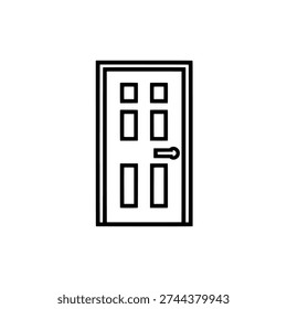 Smart door lock icon. Digital security and keyless entry symbol. Home automation technology. Vector illustration isolated on white background.