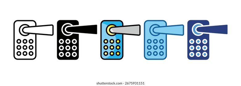Elemento elegante del icono de la cerradura de puerta para el diseño