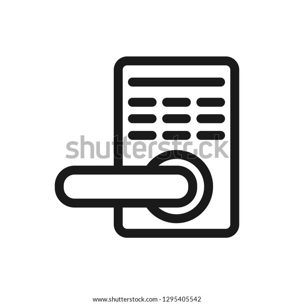 Smart Door Lock Icon Outline Smart Stock Vector Royalty