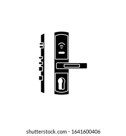 smart door lock icon vector illustration