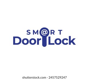 Smart Door Lock logo icon design template