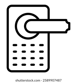 Smart Door Lock Vector Line Icon Design For Persoanl And Commercial Use