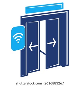 Smart Door Sensor icon represented by Smart Door Sensor Dualtone style.