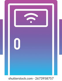 Smart Door vector icon. Can be used for printing, mobile and web applications.