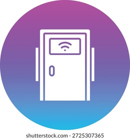 Icono de Vector de puerta inteligente. Se puede utilizar para aplicaciones de impresión, móviles y de Web.