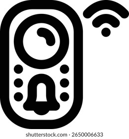 Smart Doorbell, Smart Home, Wireless Outline Icon