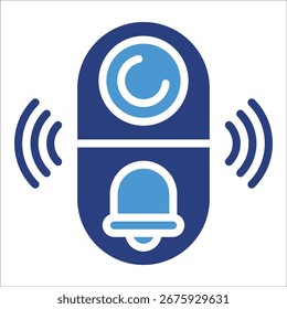 Smart Doorbell Icon Element For Design