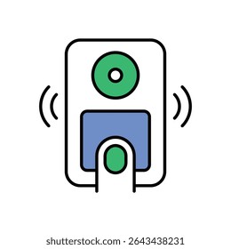 Smart Doorbell Icon vector stock illustration