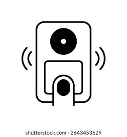 Smart Doorbell Icon vector stock illustration