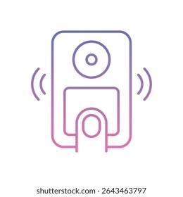 Smart Doorbell Icon vector stock illustration