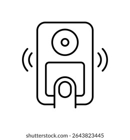 Smart Doorbell Icon vector stock illustration
