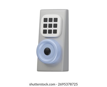 smart doorlock icon 3d illustration render