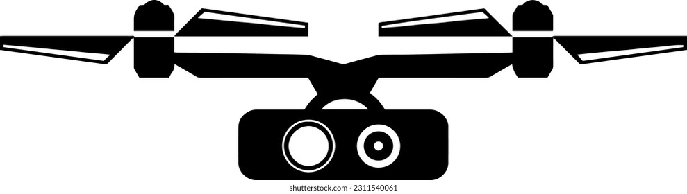 Smart Drone Aerial Camera Pro (Editable) - Vector Illustration