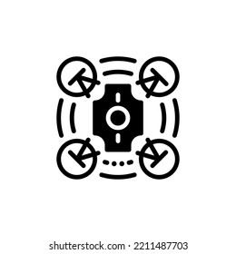 smart drone camera icon illustration