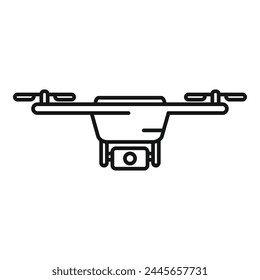 Smart drone device icon outline vector. Aero filming. Aviation creative pilot