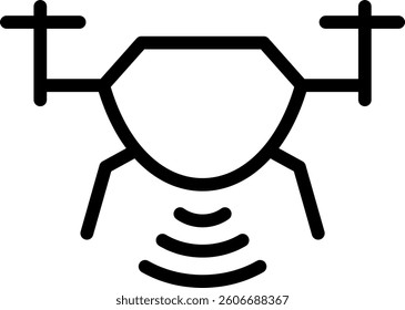 Smart Drone Icon Element For Design