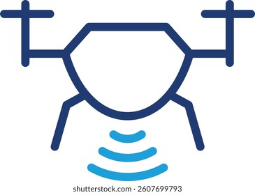 Smart Drone Icon Element For Design
