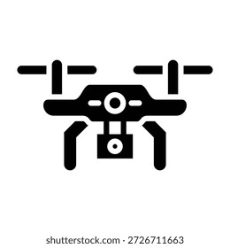 Smart Drone Symbol Glyphe Design Vektorgrafik