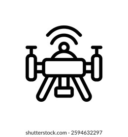 Smart Drone Outline Icon. Drone Icon